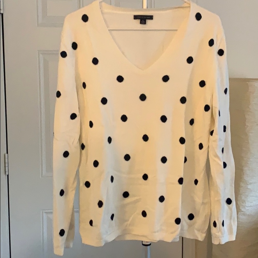 V neck long sleeve sweater